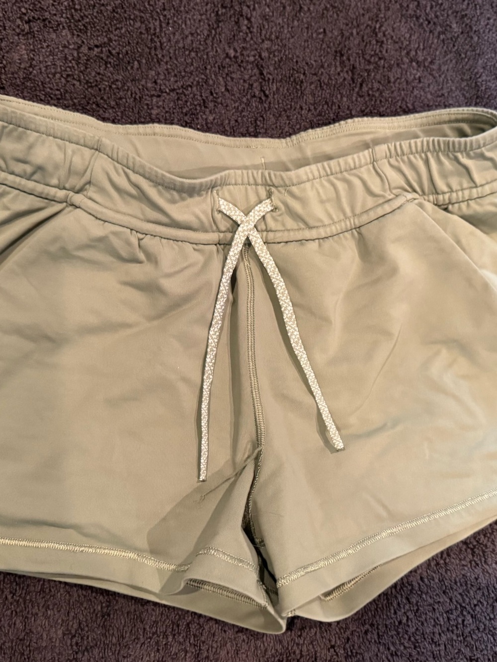 Ivivva Size 10 Olive Green Swimshorts Athletic Drawstring Shorts